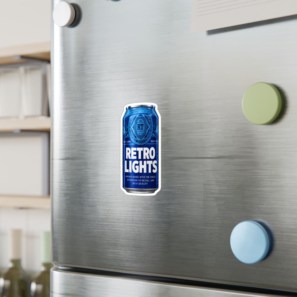 "That blue can beer company" Retro Lights Vinyl Sticker