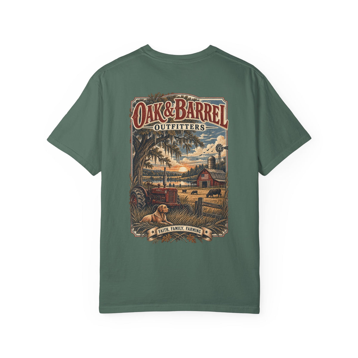 Oak & Barrel Outfitters Faith, Family, Farming T-Shirt