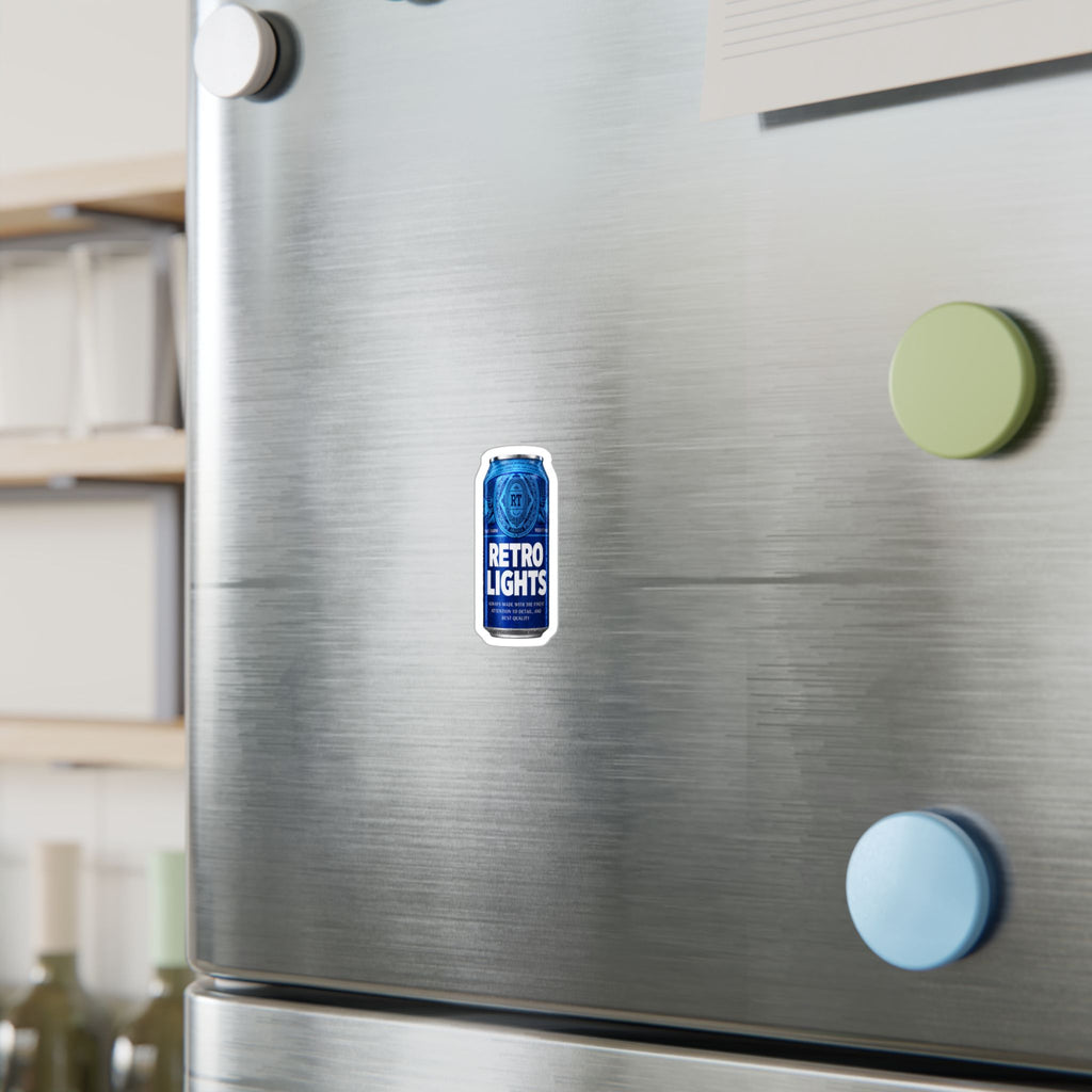 "That blue can beer company" Retro Lights Vinyl Sticker